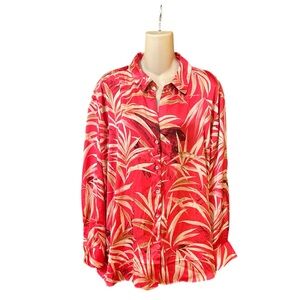 Haver‎ London button-up top featuring a bold, multicolored pattern